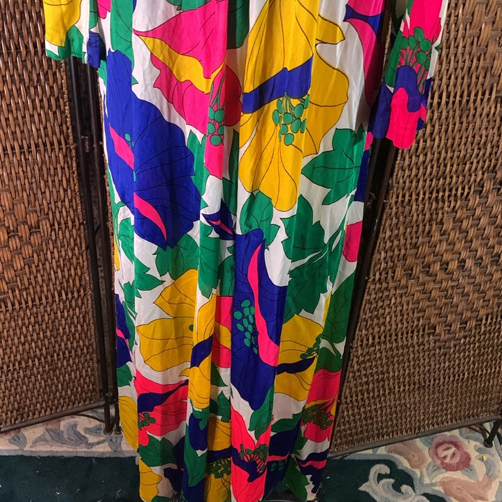 🚫SOLD🚫Vintage Hawaiian Maxi Dress Size M/L - Picture 4 of 9